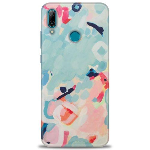 Huawei P Smart 2019 Kılıf HD Baskılı Kılıf - Mavi + Tam Ekran Koruyucu