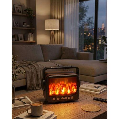 Şömine Efektli Bluetooth Hoparlör Fm Radyo Usb Tf Kart Destekli Kablosuz Müzik Çalar