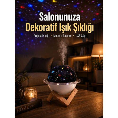 Gece Lambası Özellikli Taşınabilir Nemlendirici Ve Aromaterapi Cihazı Usb Girişli