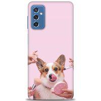 Samsung Galaxy M52 5G Kılıf HD Baskılı Kılıf - Sevimli Köpek + Tam Ekran Koruyucu
