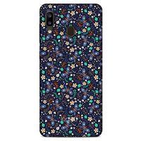 Samsung Galaxy A20 Kılıf Kelebek Etkisi (8) Baskılı Kılıf Turkuaz Beyaz