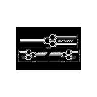 Oto Kaput-Marşpiyel Sticker 3 Parça Beyaz 120 x 26 cm/1Adet - 62 x 21 cm/2 Adet