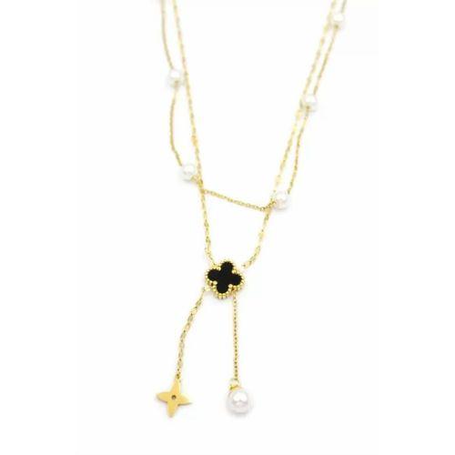 Vc Yonca Kolye - Altın