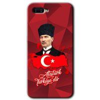 Oppo Rx 17 Neo Kılıf HD Desen Baskılı Arka Kapak - Atatürkiye + Kırılmaz Cam