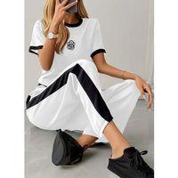 Kadın Kısa Kollu Bisiklet Yaka Viskon Iki Iplik Bluz Ve Pantolon Ikili Takım