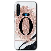 Xiaomi Redmi Note 8 Kılıf HD Desen Baskılı Arka Kapak - Pembe Mermer Desenli P Harfi