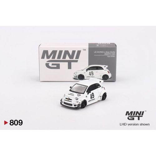 Mini GT LB-WORKS x Abas Works ABARTH 595 Gara White 809