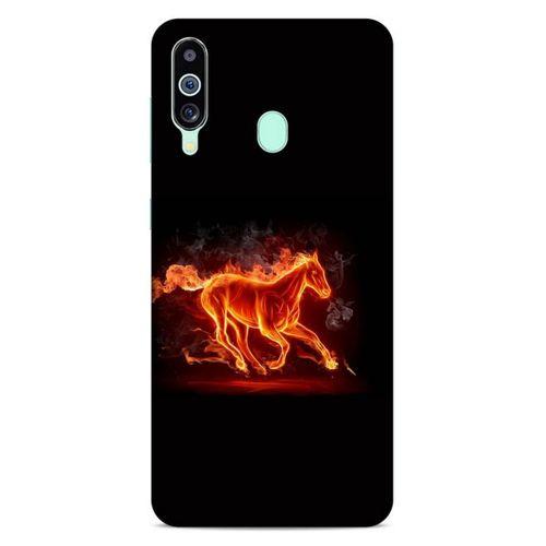 Lopard Samsung Galaxy M40 Uyumlu Kılıf FireX (28) Arka Kapak Ateşli At