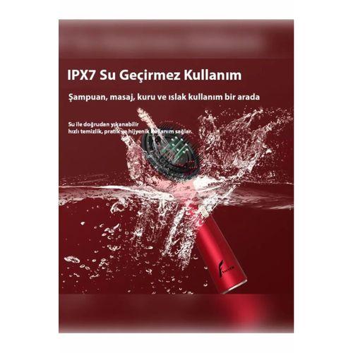 Şarjlı Ve Titreşimli Saç Masaj Tarağı Bakım Yağı Hazneli Fırça