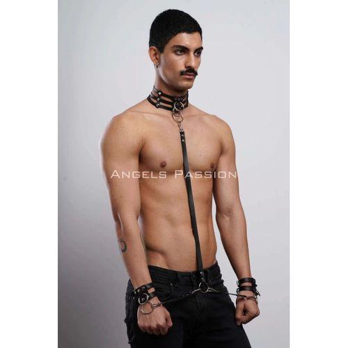 Fantazi Erkek Tasma Bileklik Takım, Choker - Bileklik Takım - APFTM56