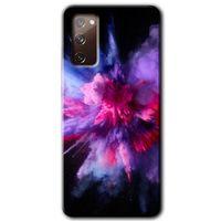 Samsung Galaxy S20 FE HD Baskılı Kılıf + 9D Tam Ekran Koruyucu - Color Splash Purple