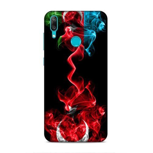 Huawei Y7 Prime 2019 Uyumlu Kılıf Azarbaijan (12) Koruyucu Silikon Azerbaycan Türk Bayrakları