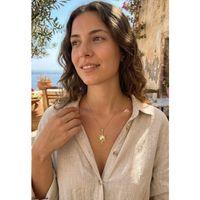 316L Çelik Zincir Gold Renk Güneş Model Kadın Kolye