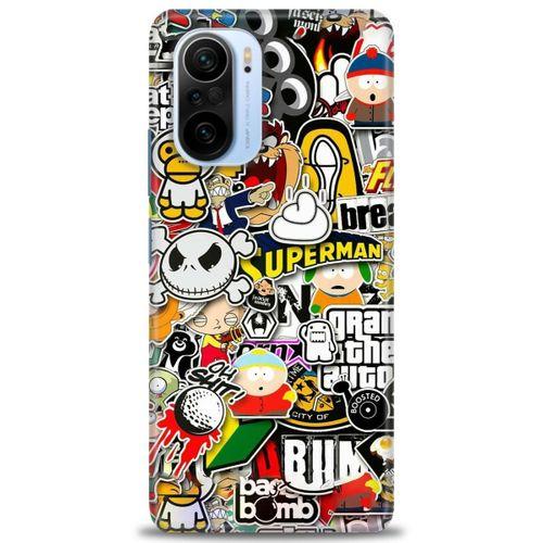 Xiaomi Poco F3 Kılıf HD Baskılı Kılıf - Çizimler + Tam Ekran Koruyucu