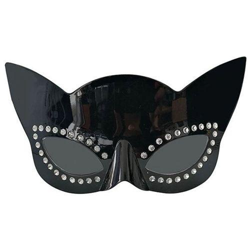 Siyah Renk Siyah Camlı Kedi Şekilli Parti Gözlüğü