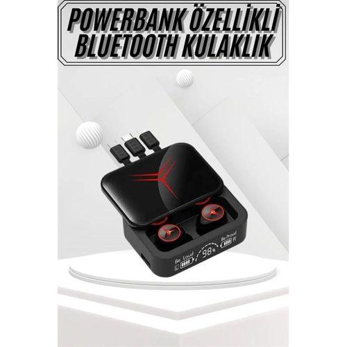 Kablosuz Bluetooth Kulaklık Powerbank Özellikli Göstergeli Hd Mikrofon