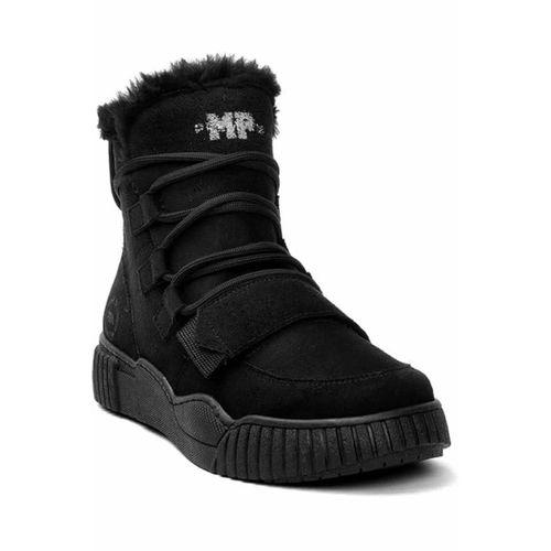 Mp 242-1876, Siyah Süet Kadın Bağcıklı Spor Bot