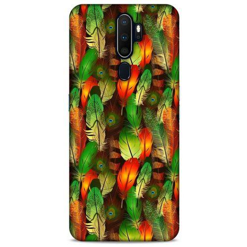 Oppo A5 2020 Kılıf Desenli Özel Seri Tüyler (1) Kılıfı