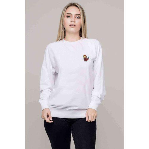 Pokemon Avengermon Pin bey Merise Baskılı Beyaz Kadın Sweatshirt