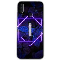 General Mobile GM 10 Kılıf HD Desen Baskılı Arka Kapak - Dark Neon Yaprak İ Harfi