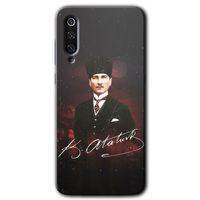 Potkal Hediye Fabrikası Xiaomi Mi 9 Kılıf HD Desen Baskılı Arka Kapak - Kemal Atatürk