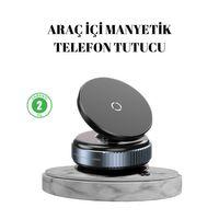 Vakumlu Vantuzlu Mıknatıslı Telefon Tutucu 360 Derece Döner