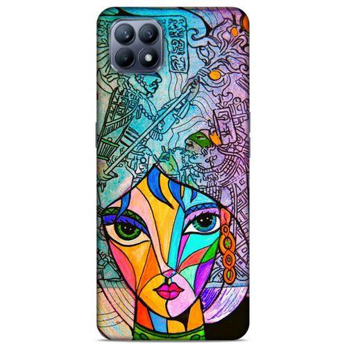 Lopard Huawei P40 Lite Uyumlu Kılıf Sürreal Yüzler ♀ (48) Bumper Kılıf Desenli