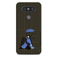 LG K41S - K51S Kılıf Depresyon (33) Hybrid Kılıf Kahve Toz Pembe