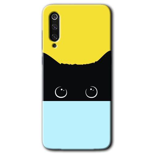Xiaomi Mi 9 SE Kılıf HD Desen Baskılı Arka Kapak - Kara-Kedi + Kırılmaz Cam