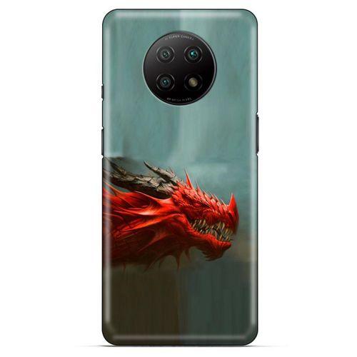 Xiaomi Redmi Note 9T Kılıf Dragons (17) Tasarım Kılıf Siyah Boynuzlu Ejderha