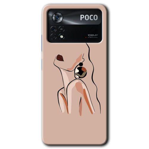 Poco x4 Pro Kılıf HD Desen Baskılı Arka Kapak - Çizim Silüet