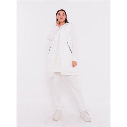 Minimal Kapitoneli Yelekli Spor Üçlü Takım - 70060.023 - Krem