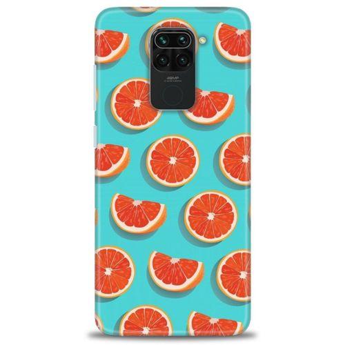 Xiaomi Redmi Note 9 Kılıf HD Baskılı Kılıf - Portakal Dilimleri + Tam Ekran Koruyucu