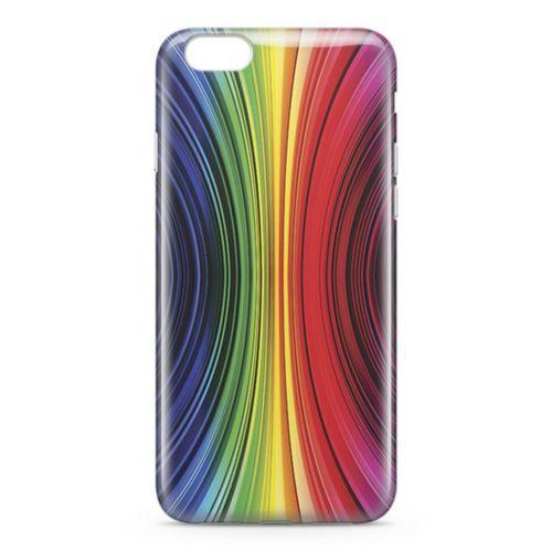 Apple iPhone 6 6s Kılıf Asimetrik Gökkuşağı Arka Kapak Koruma Desenli Full Koruyucu