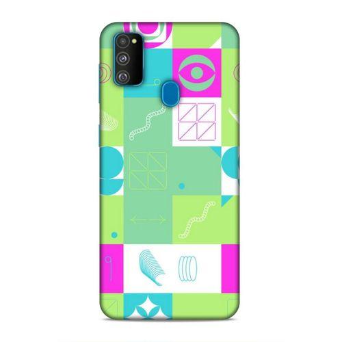 Samsung Galaxy M30s Uyumlu Kılıf Insomnia (30) Silicone Case Pembe Yeşil