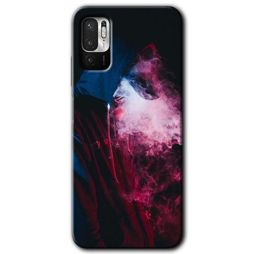 Xiaomi Poco M3 Pro HD Baskılı Kılıf + 9D Tam Ekran Koruyucu - Smoke-Man