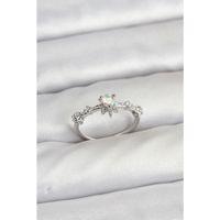 Gümüş Renk Pirinç Yıldız Model Kadın Yüzük