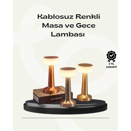 Modern Usb'li Kablosuz Masa Lambası – Minimalist Tasarım, 3 Farklı Parlaklık