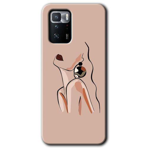 BeRa Aksesuar Poco x3 GT Kılıf Baskılı Kapak - Çizim Silüet +Tam Kaplayan Mat Seramik