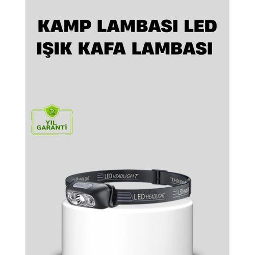 Şarjlı Led Kafa Feneri | 4 Modlu Akıllı Sensörlü Far | Su Geçirmez Ipx5 Kamp Ve Balıkçı Lambası