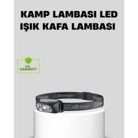 Şarjlı Led Kafa Feneri | 4 Modlu Akıllı Sensörlü Far | Su Geçirmez Ipx5 Kamp Ve Balıkçı Lambası