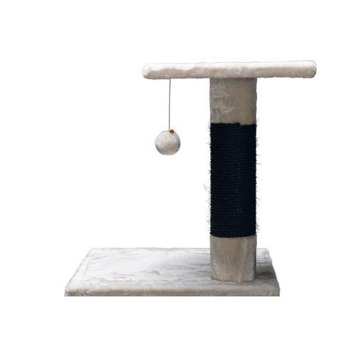 Beeztees Kedi Köşe Tırmalama ve Oyun Evi, Krem, 40x40x135cm