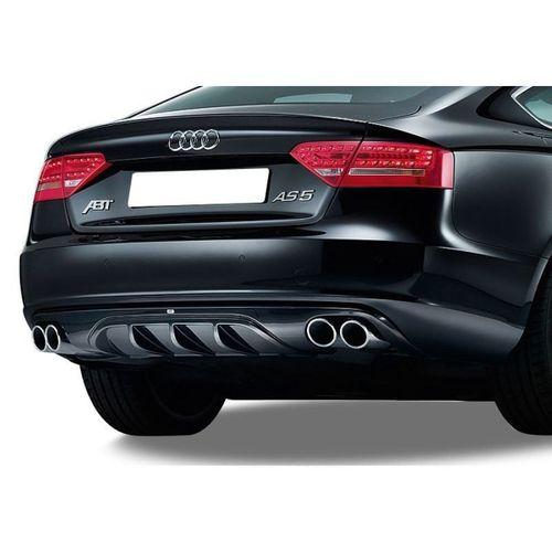 Audi A5 Uyumlu B8 A-Style Arka Tampon Eki - Difüzör (Plastik)