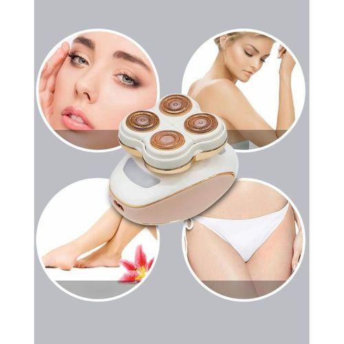 Dört Kesici Başlıklı Vücut Tıraş Cihazı Ağrısız Kullanım