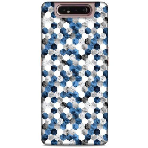 Mermer Desenli (19) Tema Kılıfları Açık Mavi Samsung Galaxy A80 Kılıf