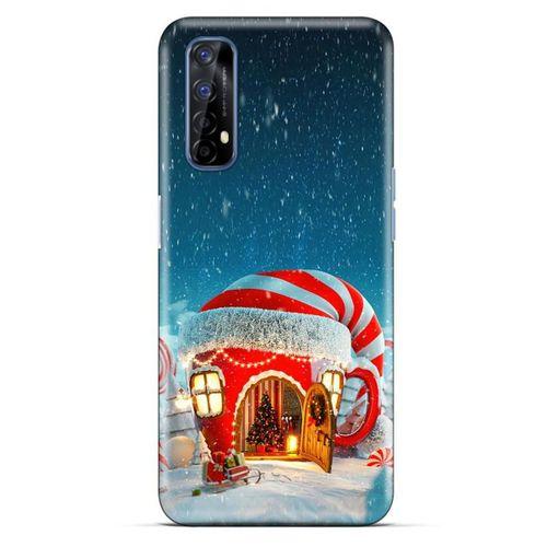 Oppo Realme 7 Kılıf Snowix (1) Kılıfı Kırmızı Beyaz