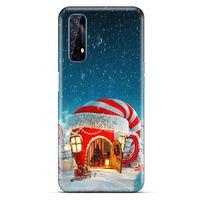 Oppo Realme 7 Kılıf Snowix (1) Kılıfı Kırmızı Beyaz