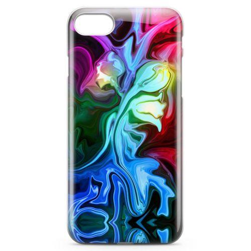 Apple iPhone 8 Kılıf Psikedelik Suluboya Arka Kapak Koruma Desenli Full Koruyucu