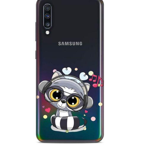 Zoologix (76) Samsung Galaxy A80 Şeffaf Kılıf Silikon Desenli