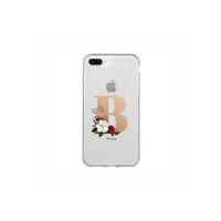 iPhone 8 Plus B Harfi Desenli Şeffaf Telefon Kılıfı